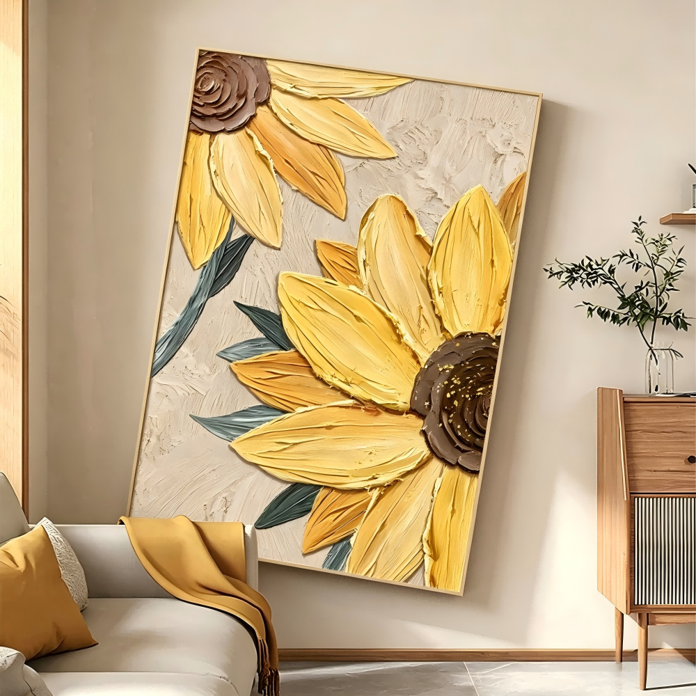 Sunflower Floral Painting #Kiss 38