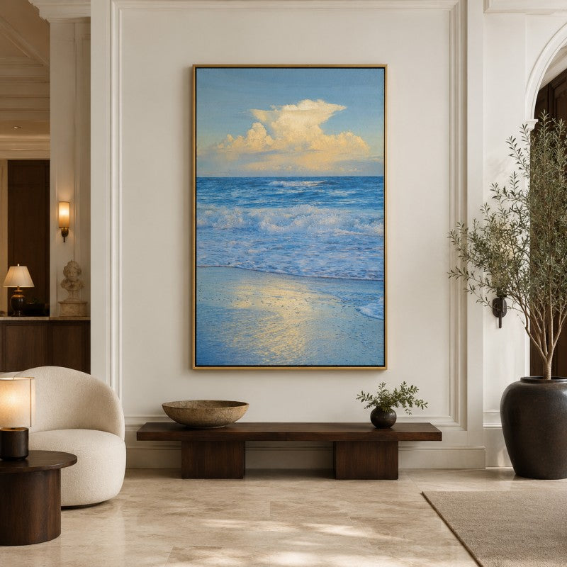 Soft Cloud Ocean Canvas Painting #Kiss 206
