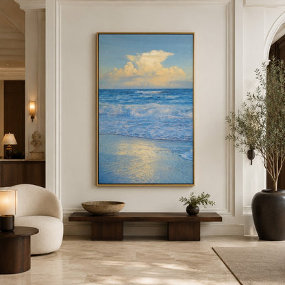 Soft Cloud Ocean Canvas Painting #Kiss 206