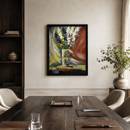 Colorful Floral Vase Canvas Painting #Kiss 194