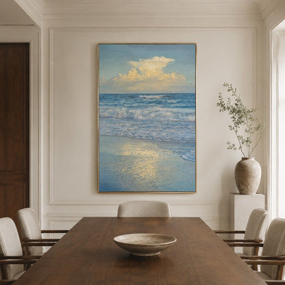 Soft Cloud Ocean Canvas Painting #Kiss 206