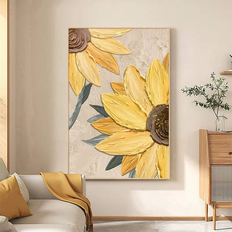 Sunflower Floral Painting #Kiss 38