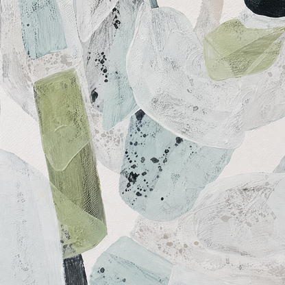 Soft Neutral Abstract Canvas Painting #Kiss 190