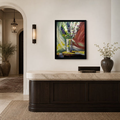 Colorful Floral Vase Canvas Painting #Kiss 194