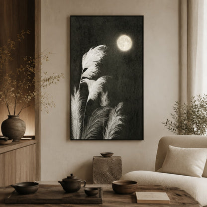 Moonlit Pampas Canvas Painting #Kiss 189