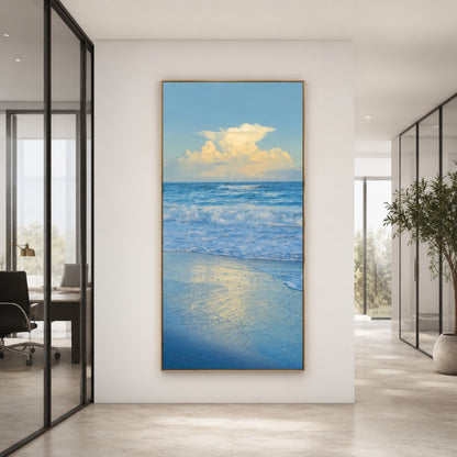 Soft Cloud Ocean Canvas Painting #Kiss 206