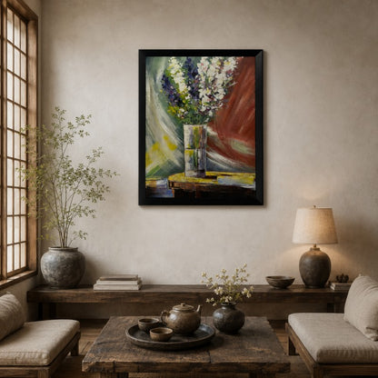 Colorful Floral Vase Canvas Painting #Kiss 194