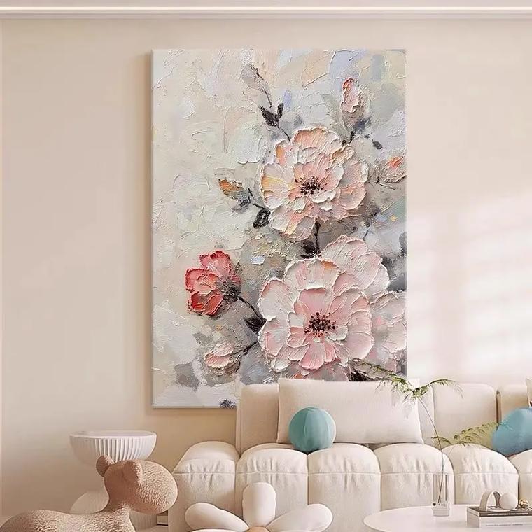 Blush Floral Texture Painting #Kiss 32