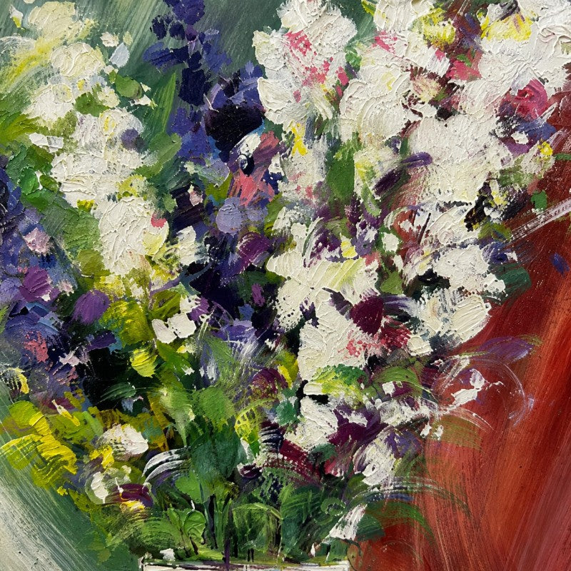Colorful Floral Vase Canvas Painting #Kiss 194