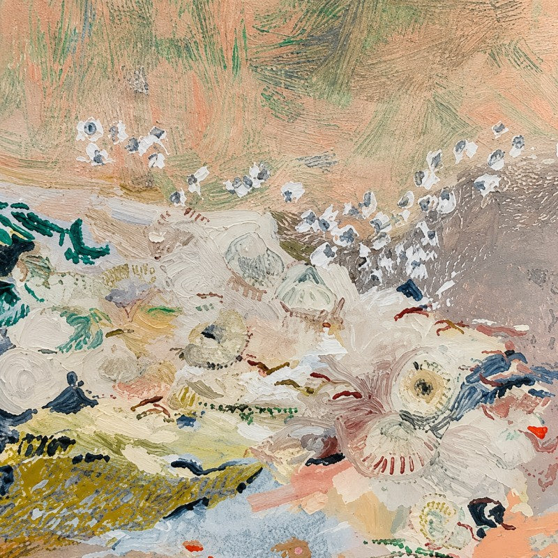 Blush Meadow Abstract Canvas Painting #Kiss 192