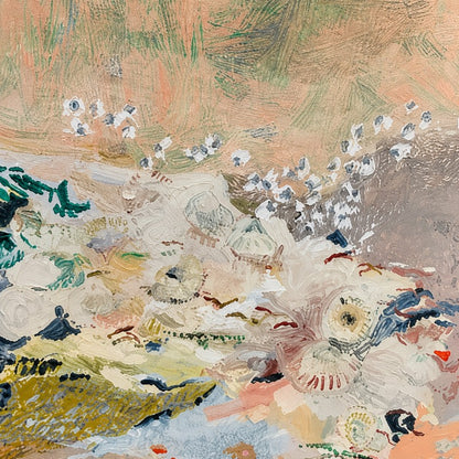 Blush Meadow Abstract Canvas Painting #Kiss 192