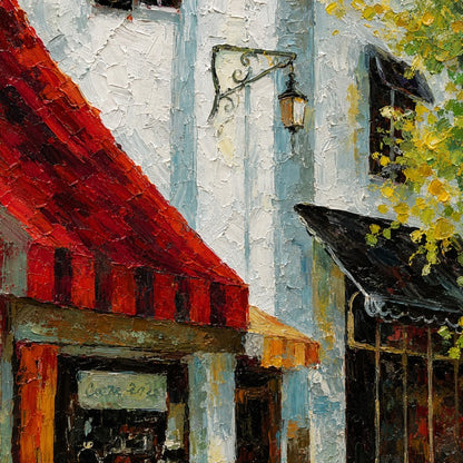 European Street Cafe Canvas Painting #Kiss 195
