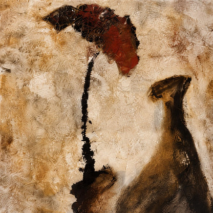 Abstract Rustic Vase Canvas Painting #Kiss 198