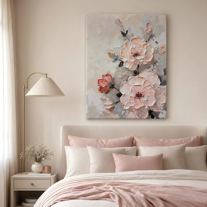 Blush Floral Texture Painting #Kiss 32