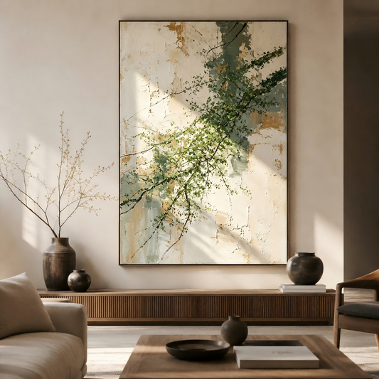 Handmade Textured Botanical Branch Wall Art Painting #Kiss 125