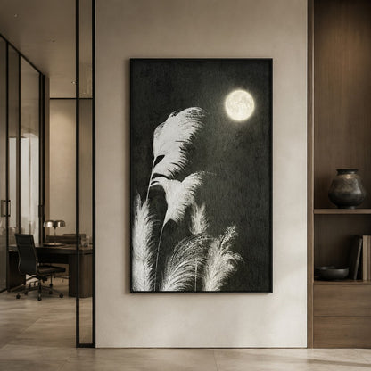 Moonlit Pampas Canvas Painting #Kiss 189