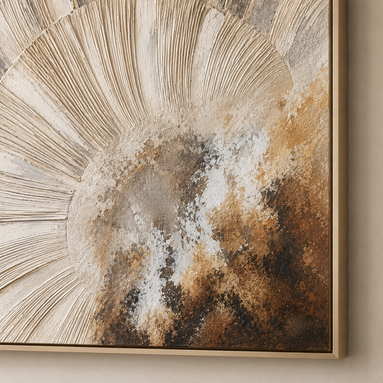Neutral Textured Abstract Canvas Painting #Kiss 182