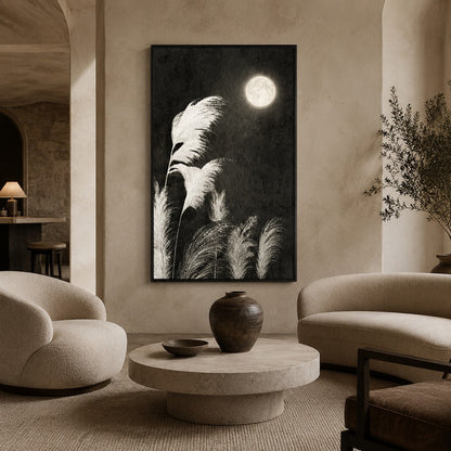 Moonlit Pampas Canvas Painting #Kiss 189