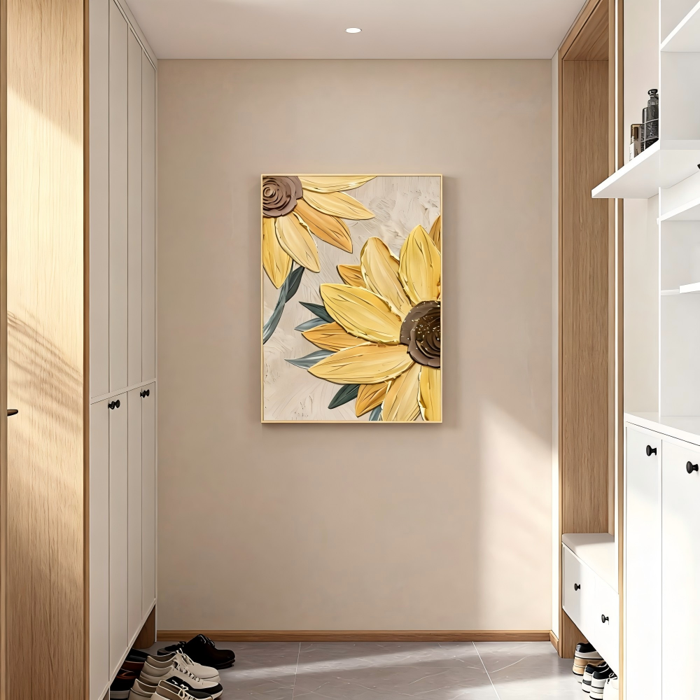 Sunflower Floral Painting #Kiss 38