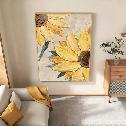 Sunflower Floral Painting #Kiss 38
