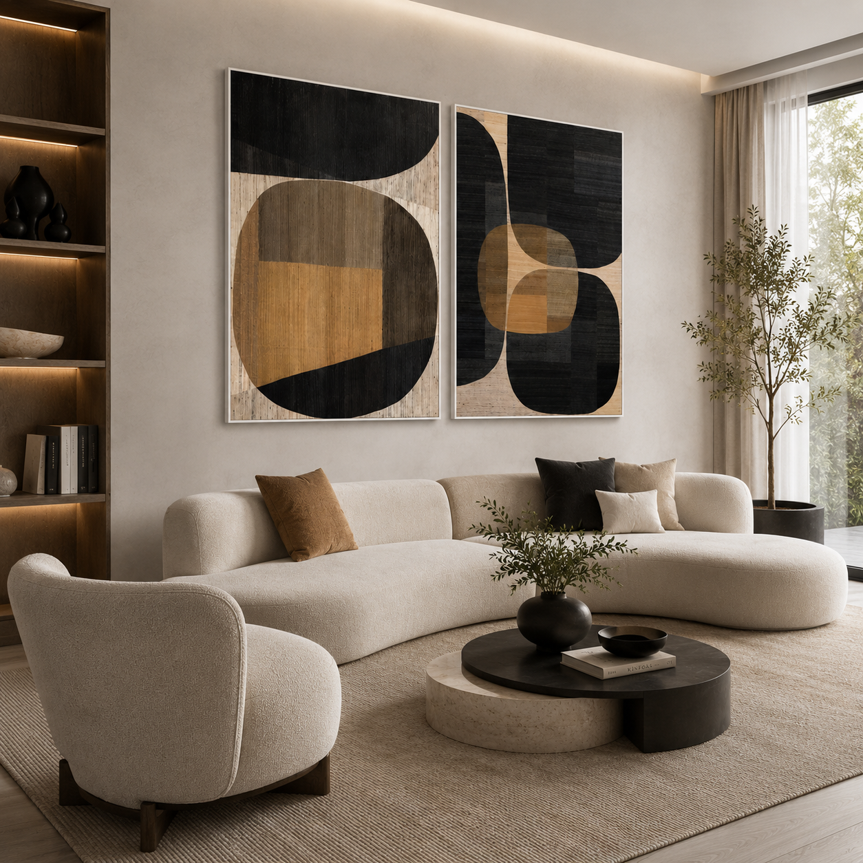 Abstract Tranquility Set of 2 #Kiss 22