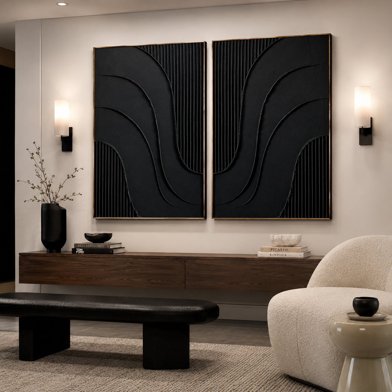 Minimalist Zen Set of 2 #Kiss 08