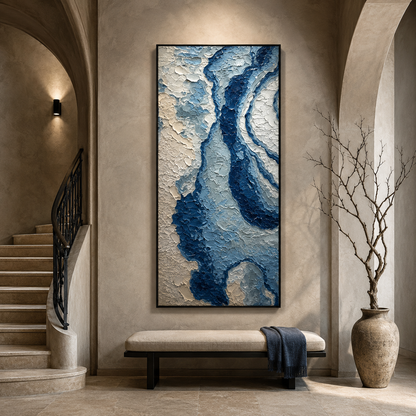Blue Flow Textured Painting #Kiss 106