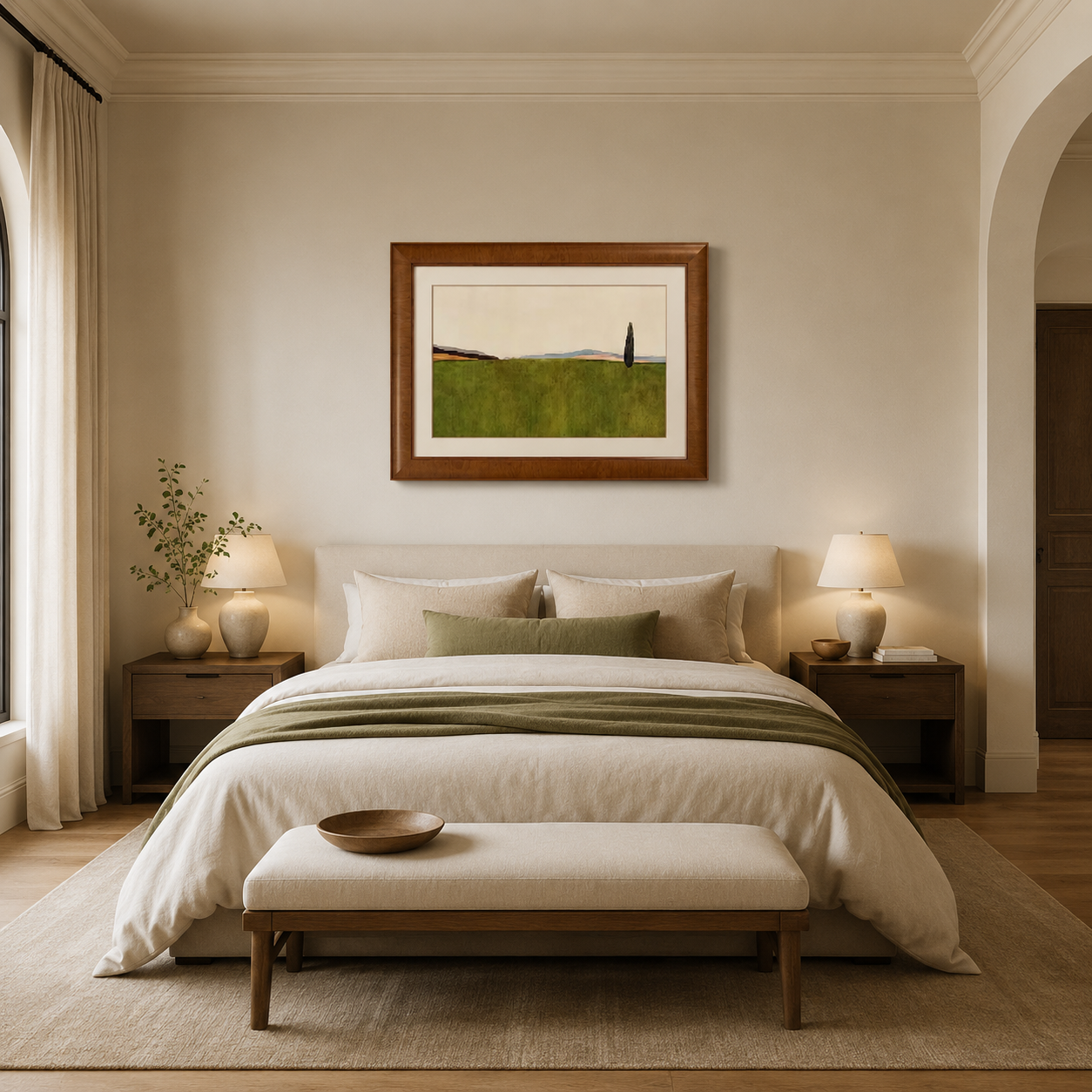 Green Field Landscape Painting #Kiss 109