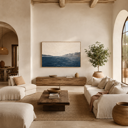 Coastal Horizon Textured Painting #Kiss 110