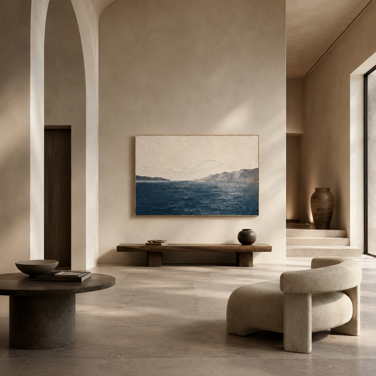 Coastal Horizon Textured Painting #Kiss 110