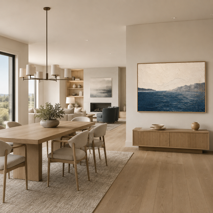 Coastal Horizon Textured Painting #Kiss 110