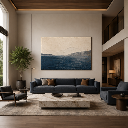 Coastal Horizon Textured Painting #Kiss 110