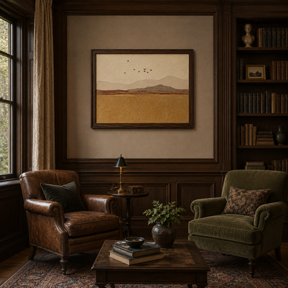 Warm Meadow Landscape Painting #Kiss 113