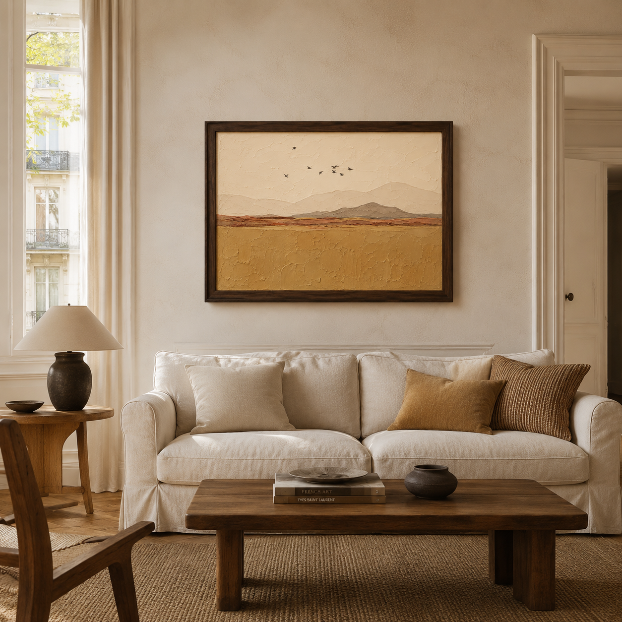 Warm Meadow Landscape Painting #Kiss 113
