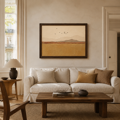 Warm Meadow Landscape Painting #Kiss 113