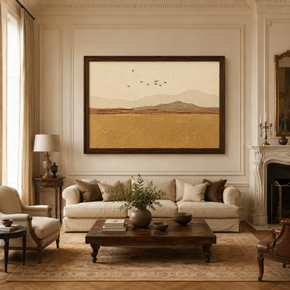 Warm Meadow Landscape Painting #Kiss 113