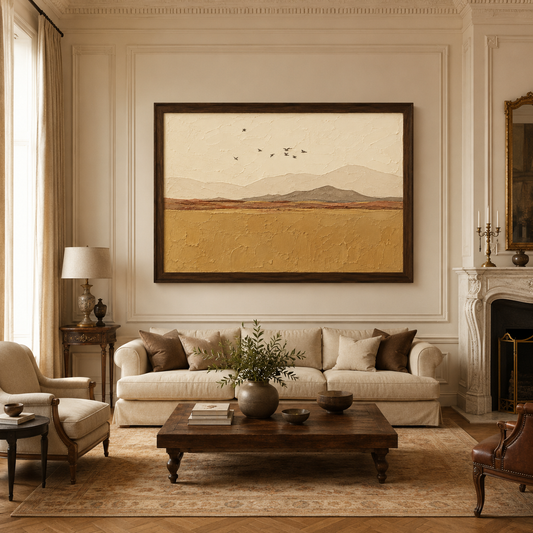 Warm Meadow Landscape Painting #Kiss 113