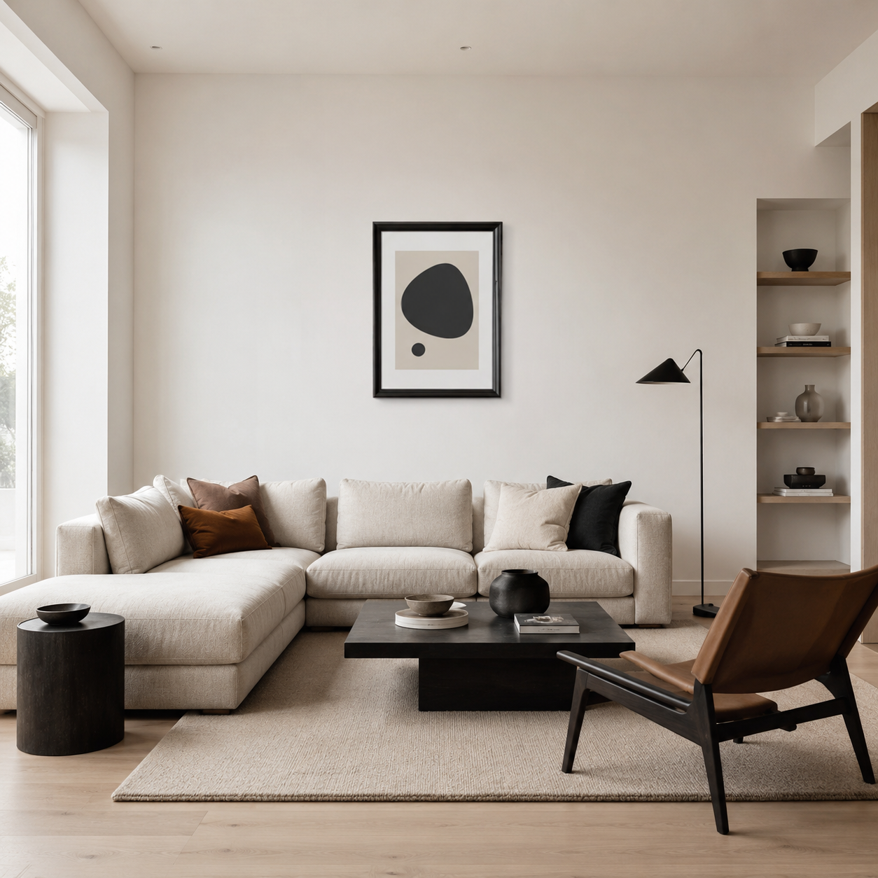 Black Pebble Minimalist Painting #Kiss 115