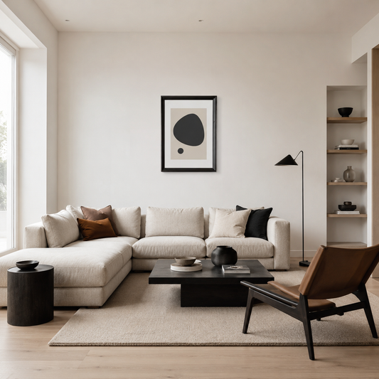 Black Pebble Minimalist Painting #Kiss 115