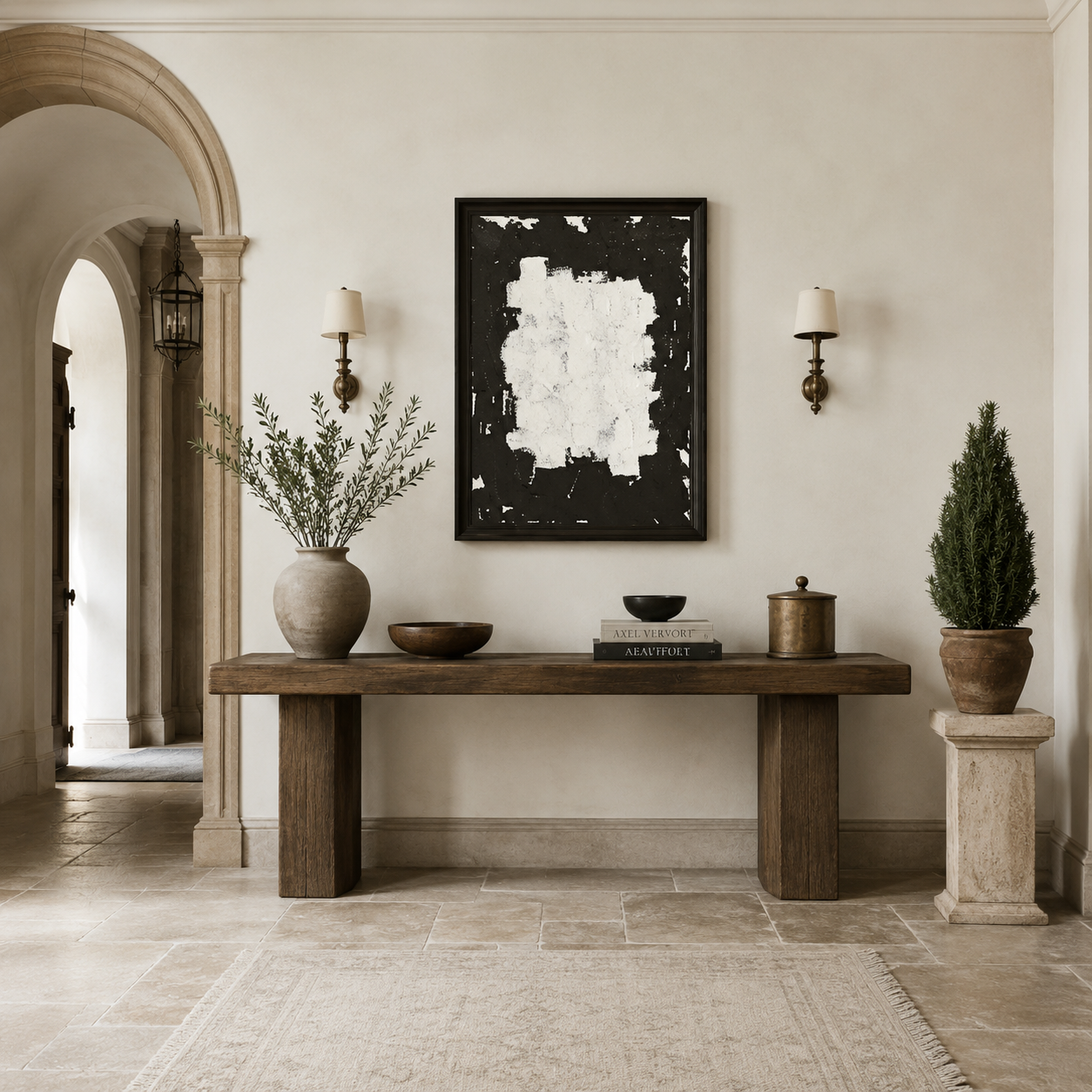 Black White Abstract Textured Painting #Kiss 116