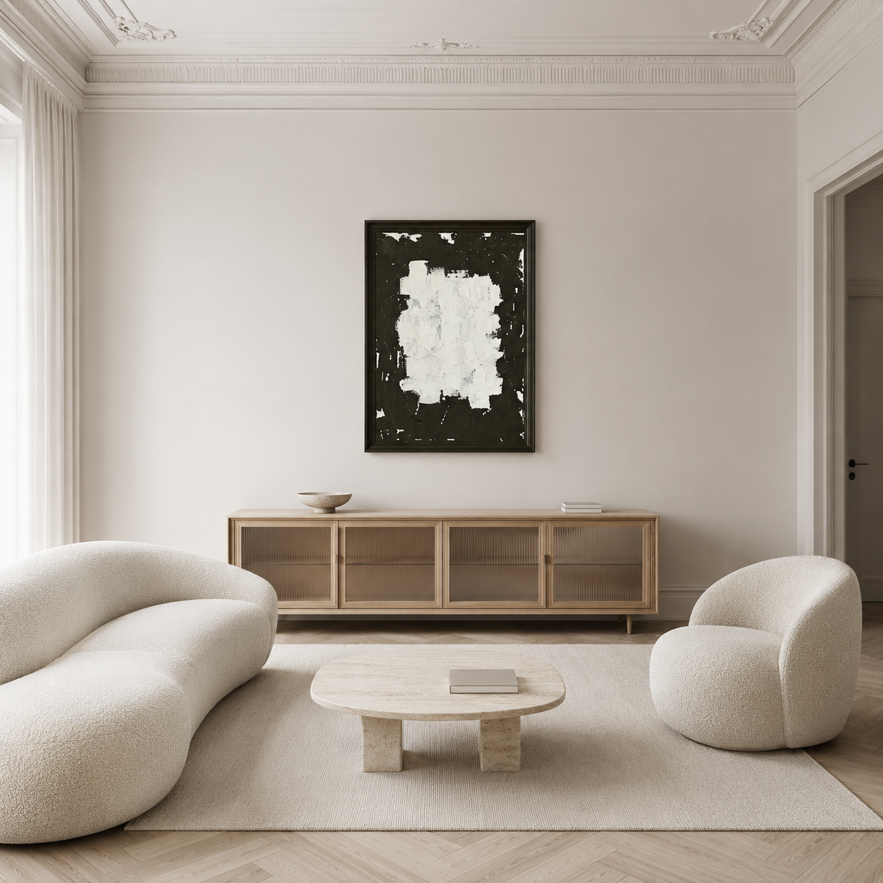Black White Abstract Textured Painting #Kiss 116