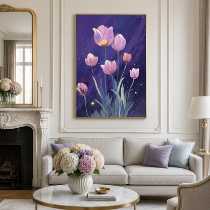 Dreamy Purple Tulip Painting #Kiss 131