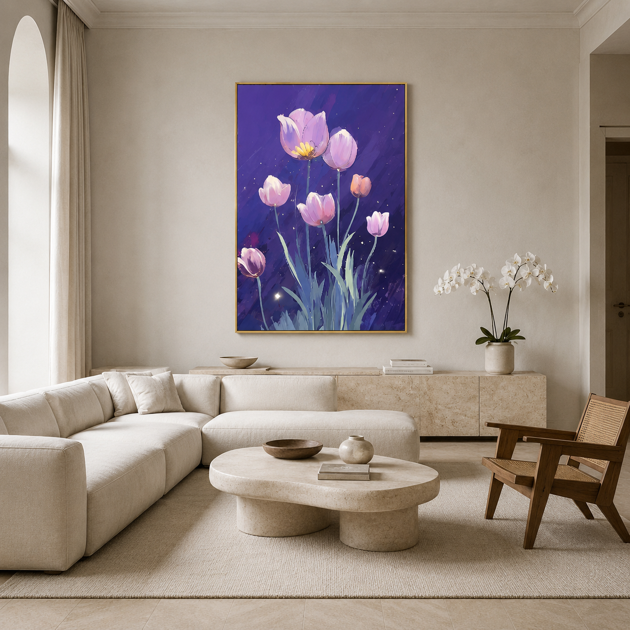 Dreamy Purple Tulip Painting #Kiss 131