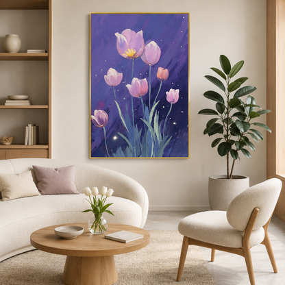 Dreamy Purple Tulip Painting #Kiss 131