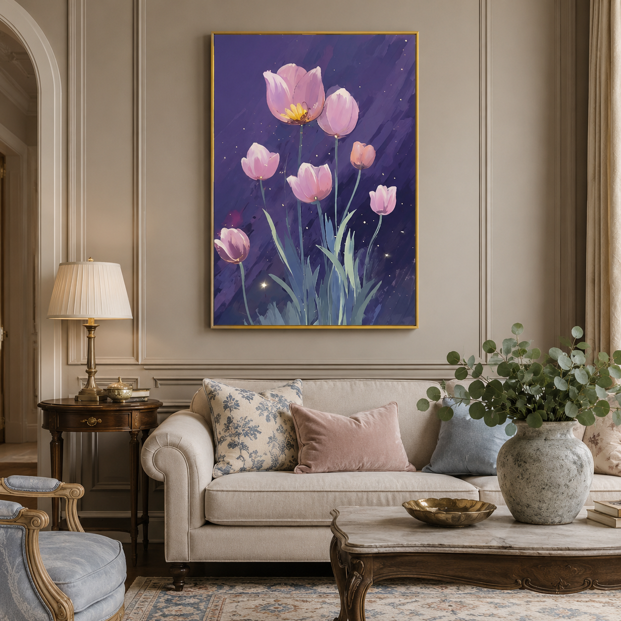 Dreamy Purple Tulip Painting #Kiss 131