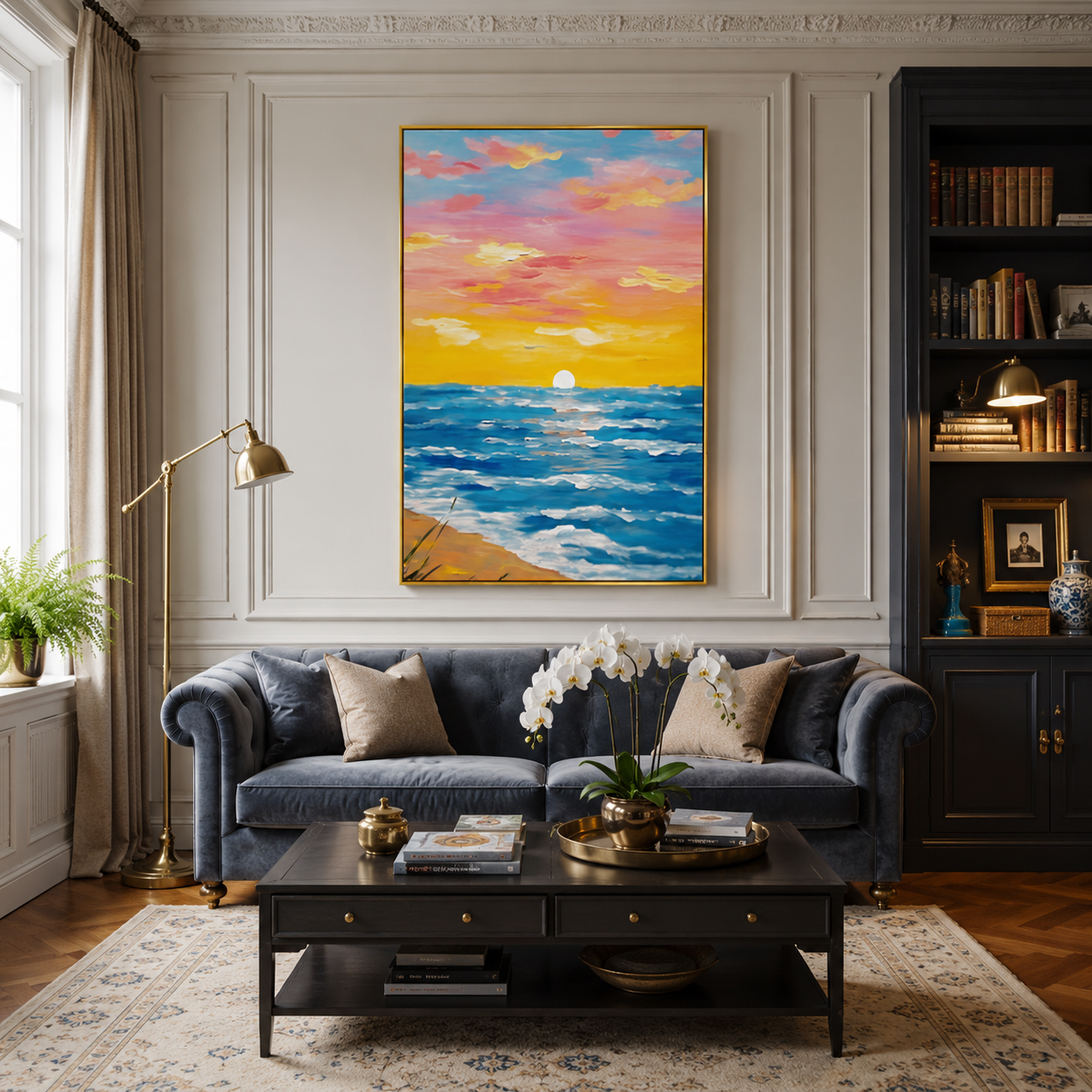 Sunset Seascape Painting #Kiss 134