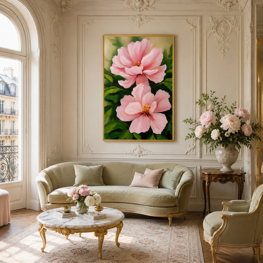 Pink Floral Painting #Kiss 135
