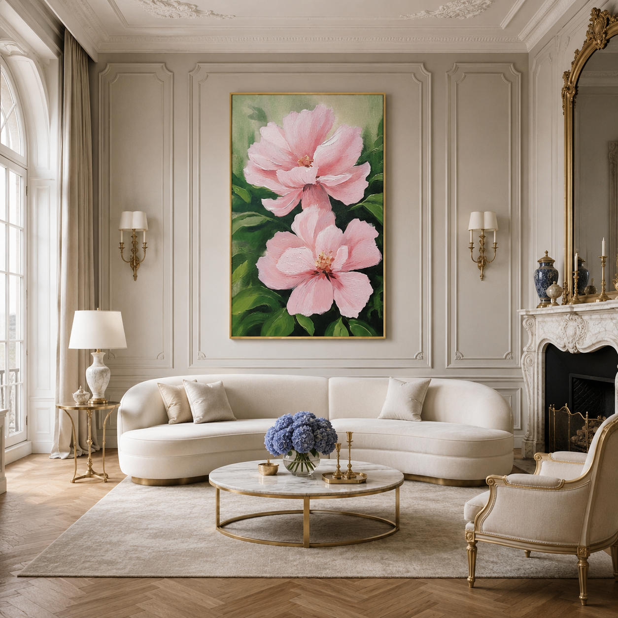 Pink Floral Painting #Kiss 135