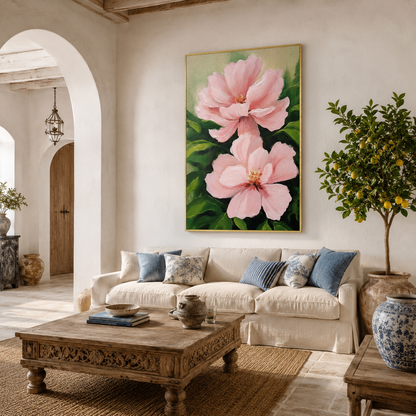 Pink Floral Painting #Kiss 135