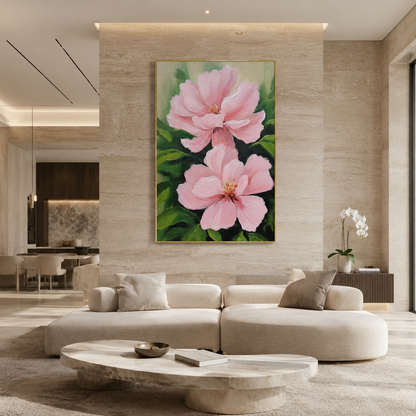 Pink Floral Painting #Kiss 135